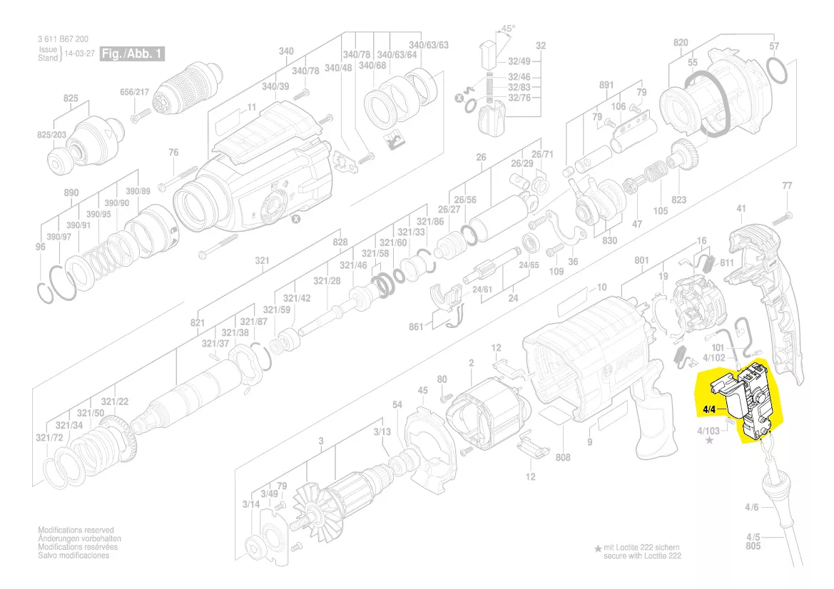 Interrupteur réf. 1 617 200 532 BOSCH